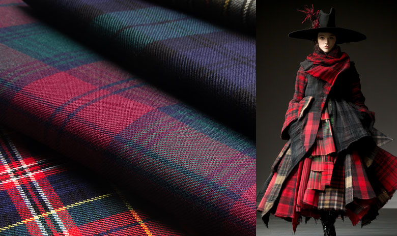 Schottenkaros, echte Woll-Tartans als Meterware