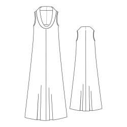 02-530 Kleid, Fertigschnitt / Schnittbogen, Kleid �rmellos &...