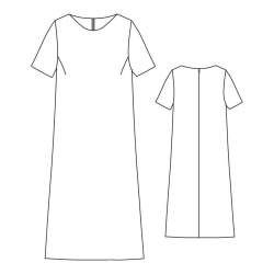 02-609 H-f�rmiges Kurzarmkleid, Fertigschnitt / Schnittbogen...