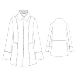 06-222 Pulli/Jacke, Fertigschnitt / Schnittbogen, Klassische...