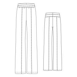 06-742 Jerseyhose, Fertigschnitt / Schnittbogen, Bequeme Jer...