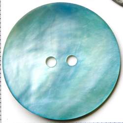 Agoya hellblau 28 mm, Perlmutt-Knopf, Agoya gef�rbt und besc...
