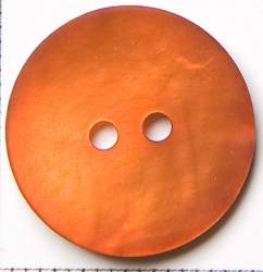 Agoya orange 18 mm, Perlmutt-Knopf, Agoya gef�rbt und beschi...