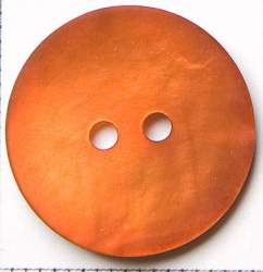 Agoya orange 28 mm, Perlmutt-Knopf, Agoya gef�rbt und beschi...