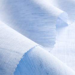 Anton, Leinwandgewebe Stoff, hellblau, Leinen, Eine blau-wei...