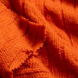 Arianna papaya 3, Strukturjersey Stoff, Italienischer Wollst...