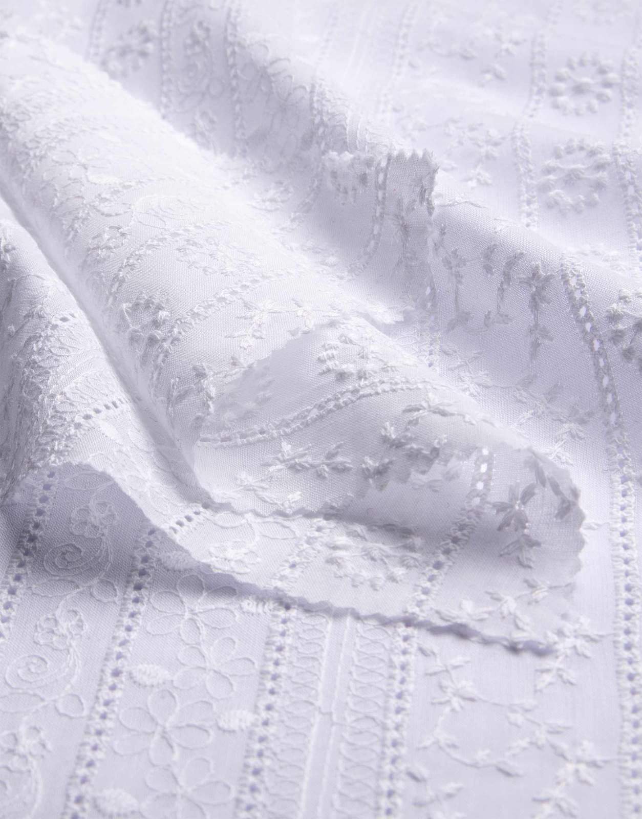 Annabella, Batist Musselin Voile Stoff, weiß,