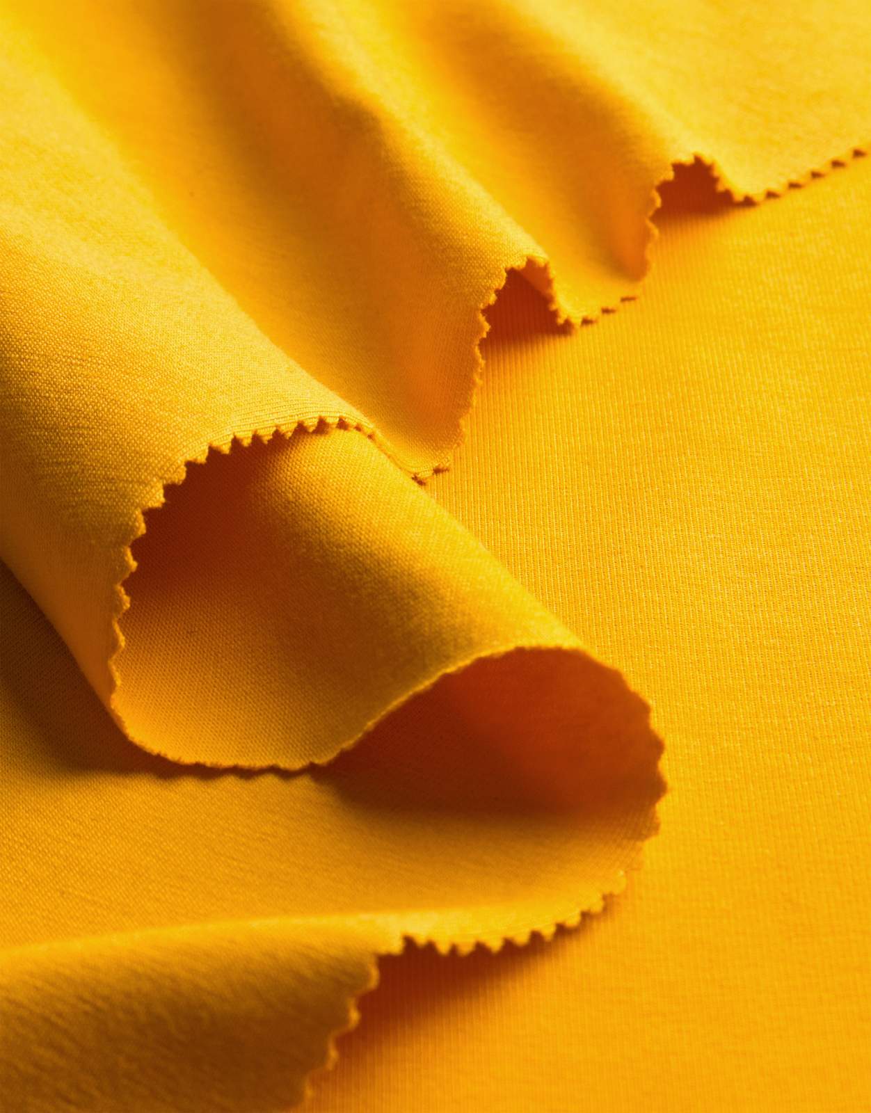 Terry Fabric Fleece Stoff Gelb Bio-Single Gelb, Knitted, Fabrics, Yellow,  Cotton, Highly