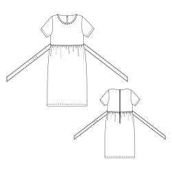 BS-01 Kurzarm-Kleid, Fertigschnitt / Schnittbogen, Kurzarm-K...