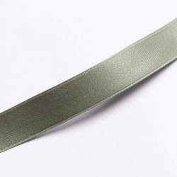 BW-Satinband 1,6 cm salbei, silbergr�n, Baumwolle, Fein gewe...