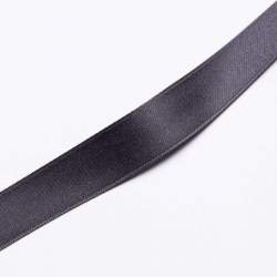 BW-Satinband 1,6 cm schiefergrau, dunkelgrau, Baumwolle, Fei...