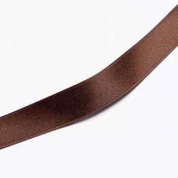BW-Satinband 1,6 cm schokobraun, schokoladenbraun, Baumwolle...