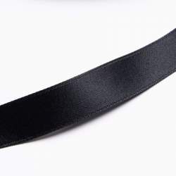 BW-Satinband 1,6 cm schwarz, Baumwolle, Fein gewebtes Satinb...