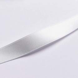 BW-Satinband 1,6 cm weiss, wei�, Baumwolle, Fein gewebtes Sa...