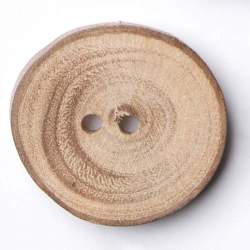 Baumfreund 20 mm, Holz-Knopf, natur-braun, Holzknopf aus Obs...