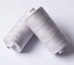 Bio-BW-Garn 45/500, N�hgarn aus Bio-Baumwolle, silbergrau, B...