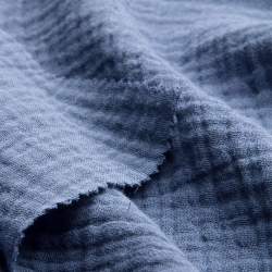 Bio-Double-Gauze jeans, Restst�ck 180 cm, Reste, blue, Cotto...