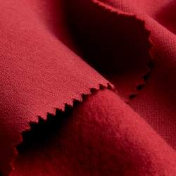 Bio-Feinsweat F03 kirschrot, Sweatshirt Stoff, Baumwolle, El...