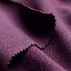 Bio-Feinsweat F17 aubergine, Sweatshirt Stoff, Baumwolle, El...