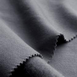 Bio-Feinsweat dunkelgrau, Sweatshirt Stoff, Baumwolle, Leich...