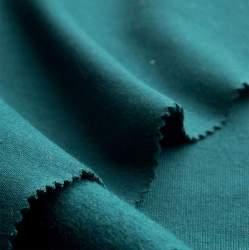 Bio-Feinsweat dunkelpetrol, Restst�ck 200 cm, Reste, dark gr...