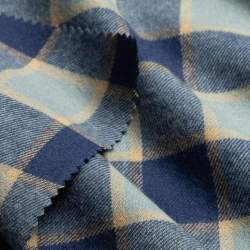 Bio-Jonella blau, Flanell Stoff, Baumwolle, Antik- und Saphi...