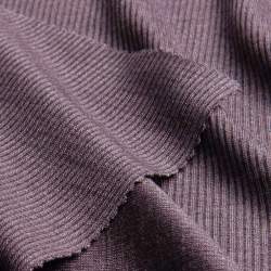 Bio-Merino-Seiden-Jersey mauve, Rippen-Jersey / B�ndchen Sto...