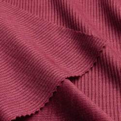 Bio-Merino-Seiden-Jersey rot, Rippen-Jersey / B�ndchen Stoff...