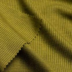 Bio-Merino-Seiden-Jersey schilf, Rippen-Jersey / B�ndchen St...