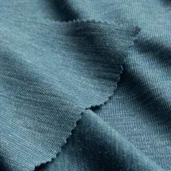 Bio-Merino-Visko-Jersey petrol, Rippen-Jersey / B�ndchen Sto...