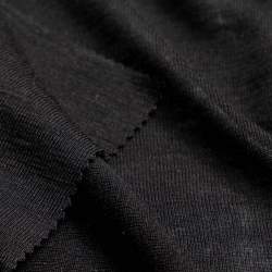 Bio-Merino-Visko-Jersey schwarz, Rippen-Jersey / B�ndchen St...