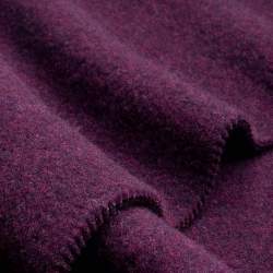 Bio-Merinofleece cassis-melange, aubergine, Schurwolle, Kusc...