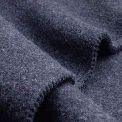 Bio-Merinofleece jeans-melange, jeansblau, Schurwolle, Kusch...