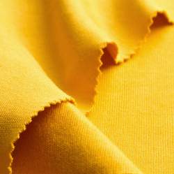 Bio-Rib-Jersey gelb, Rippen-Jersey / B�ndchen Stoff, Baumwol...