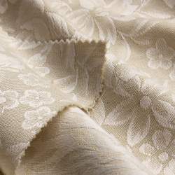 Bio-Rina naturgr�n, Jacquard & Damast Stoff, hellgr�n, Baumw...