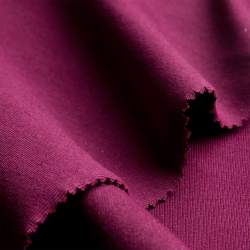 Bio-Single bordeaux, Single-Jersey Stoff, dunkelrot, Baumwol...
