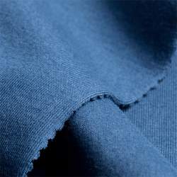Bio-Single dunkelblau, Single-Jersey Stoff, Baumwolle, elast...