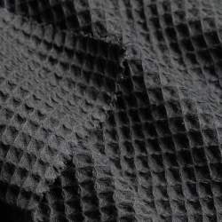 Bio-Waffel basalt, Waffel-Piqu� (Gewebt) Stoff, dunkelgrau, ...
