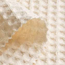 Bio-Waffel, Waffel-Piqu� (Gewebt) Stoff, naturwei�, Baumwoll...