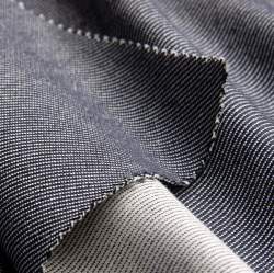 Bio-Zwirn-Denim II. Wahl, Denim / Twill Stoff, nachtblau, Ba...