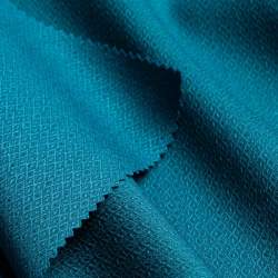 Birds Eye petrol, K�per Stoff, Italienischer Wollstoff  Mete...