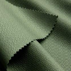 Birds Eye seekiefer, Woven, Fabrics, pine green, Wool, In pi...