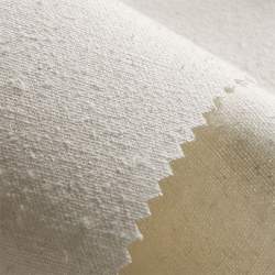 Bourette 34, Leinwandgewebe Stoff, creme-wei�, Seide, fein u...