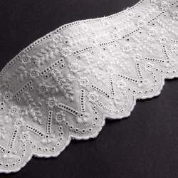 Colette, Spitzen-Borte, wei�, Baumwolle, Breite, �ppig besti...