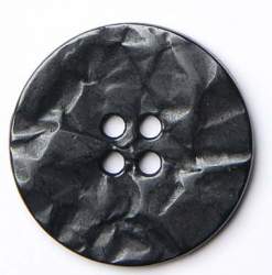 Crushed Metal 23 mm, Metall-Knopf, schwarz, Runder Metallkno...