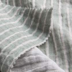 Double-Gauze Ella salbei, Gaze / Mull Stoff, silbergr�n, Bau...