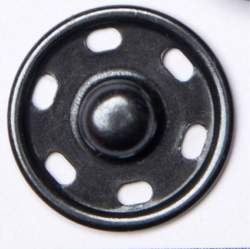 Druckknopf schwarz 15 mm, Druck-Knopf, Druckknopf aus Metall...