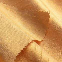 Dupionseide safran, Dupionstoff / Shantungstoff, goldgelb, S...