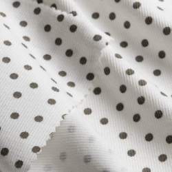 Eleen olive dots, Restst�ck 350 cm, Rippen-Jersey / B�ndchen...