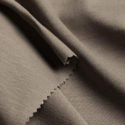 Elenita dark putty, Restst�ck 240 cm, Rippen-Jersey / B�ndch...